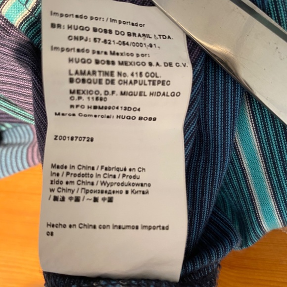 HUGO BOSS Mens Polo Shirt Sz S Striped - Picture 11 of 11